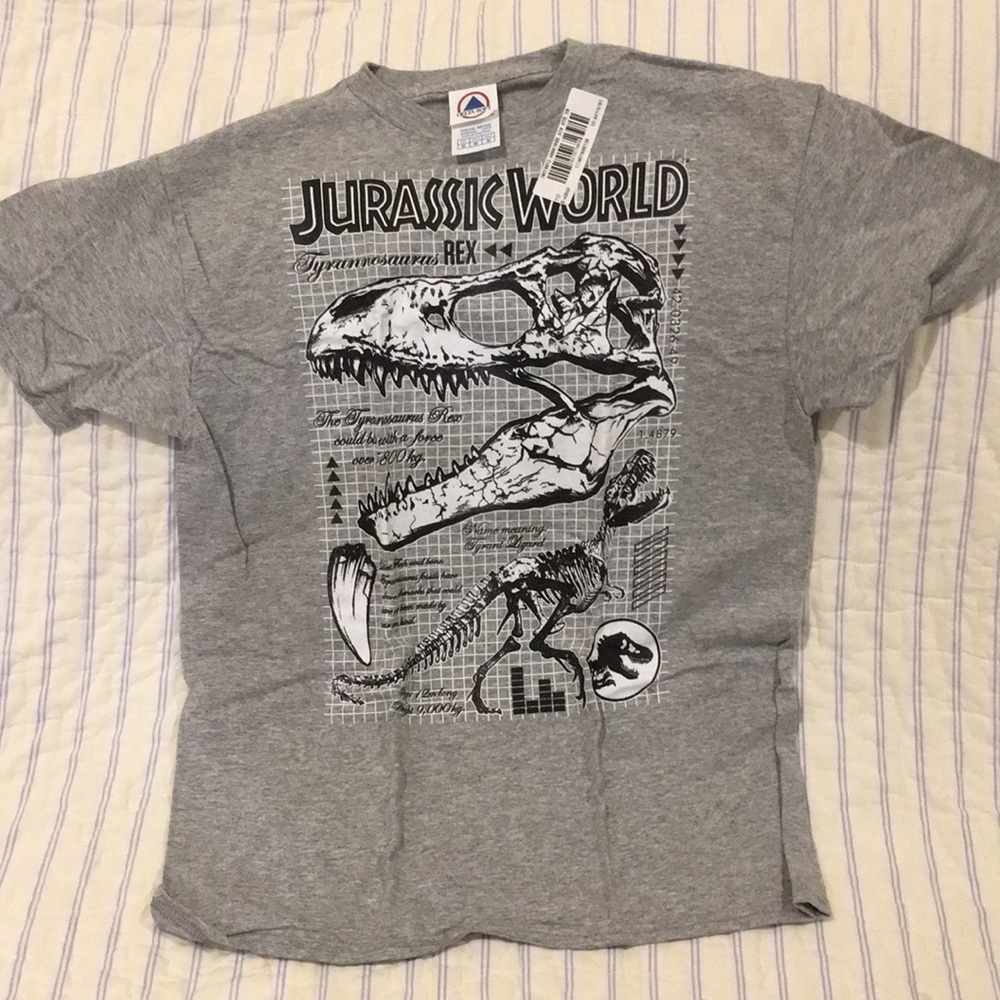 Boys size medium jurassic world tshirt
